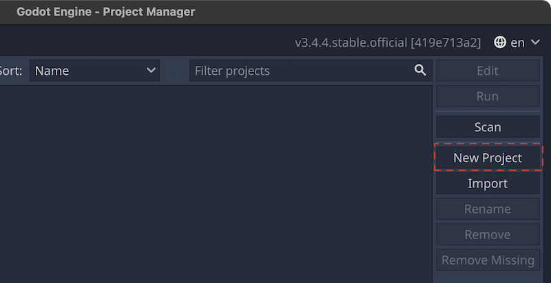Right side bar on Project Manager window
