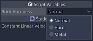 インスペクタドックでBrick Hardnessを表示