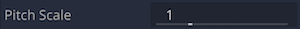 Pitch Scaleプロパティをデフォルトの1に戻す