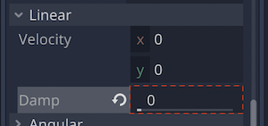 Linear &gt; Damp プロパティ