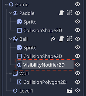 VisibilityNotifier2Dノードを追加