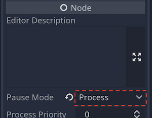 NextScreenのPause ModeをProcessに変更