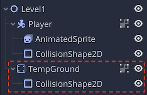 Area2Dで仮の足場を追加