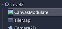 CanvasModulateノードを追加
