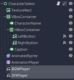 AudioStreamPlayerを追加