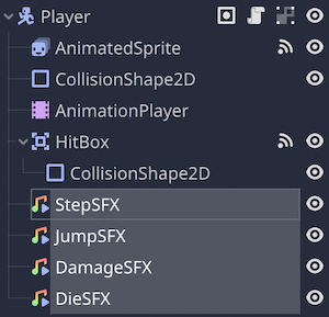 AudioStreamPlayer2Dを追加