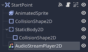 AudioStreamPlayerを追加
