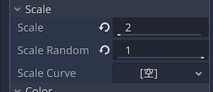 Particles2Dノードのプロパティ6