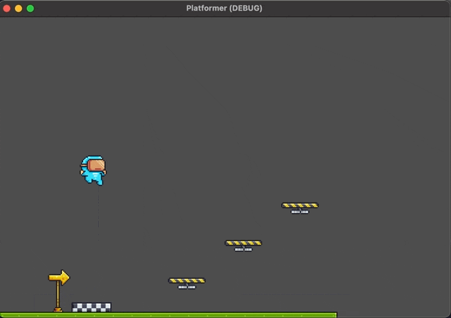 FallingPlatformインスタンス追加後Level3シーンを実行