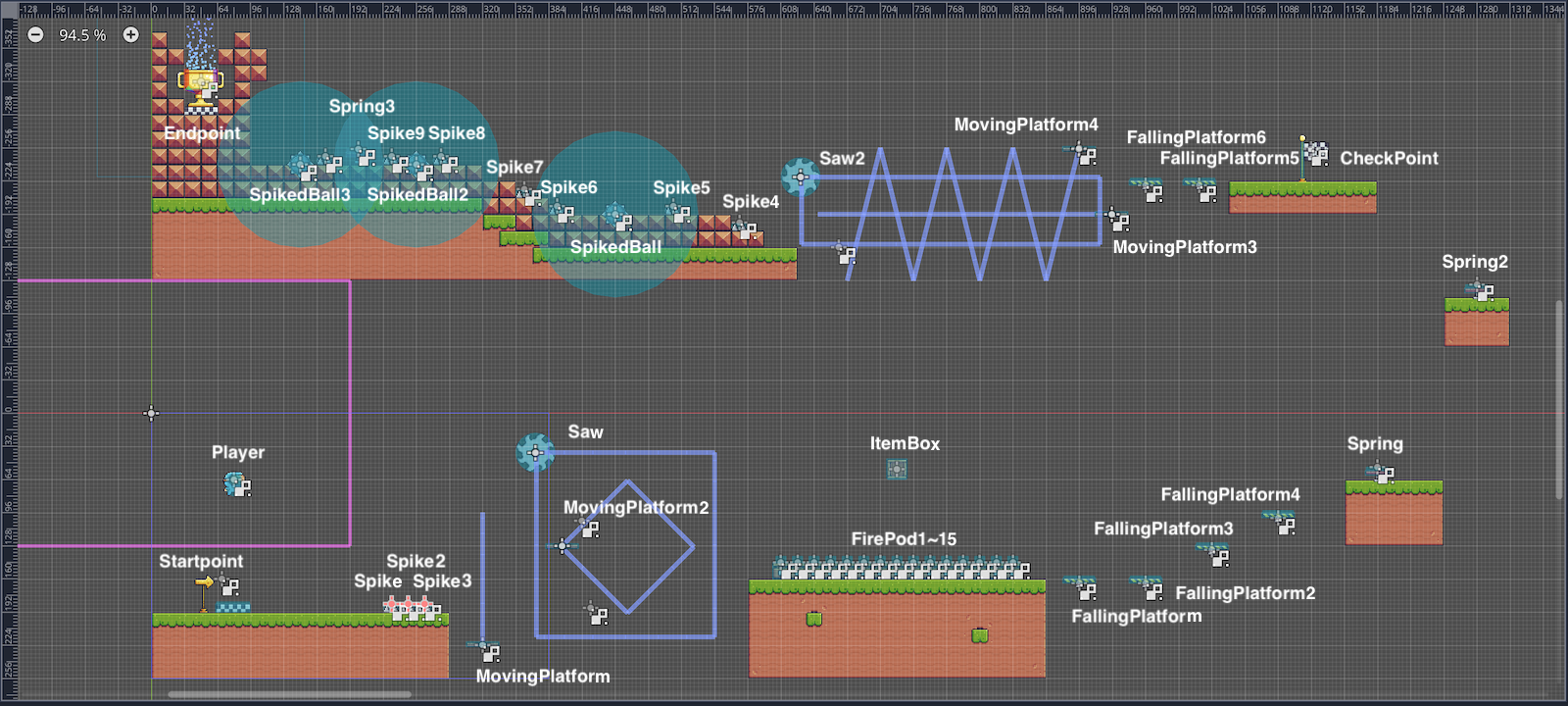飛んでくる鉄球の動作確認でプロジェクトを実行