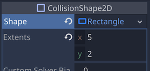 CollisionShape2Dプロパティ