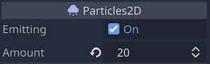 Particle2D node property