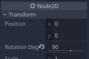 Transform &gt; Rotation property