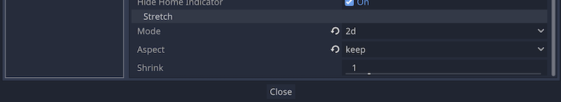 Display>Window>Stretch