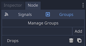 Node dock - groups - Drops