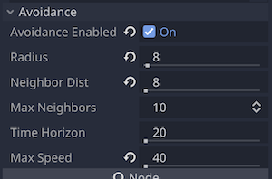 NavigationAgent2D node - properties